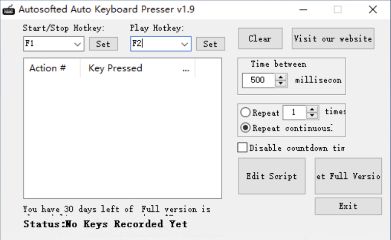 自动键盘按压 Autosofted_Auto_Keyboard_Presser v1.9 